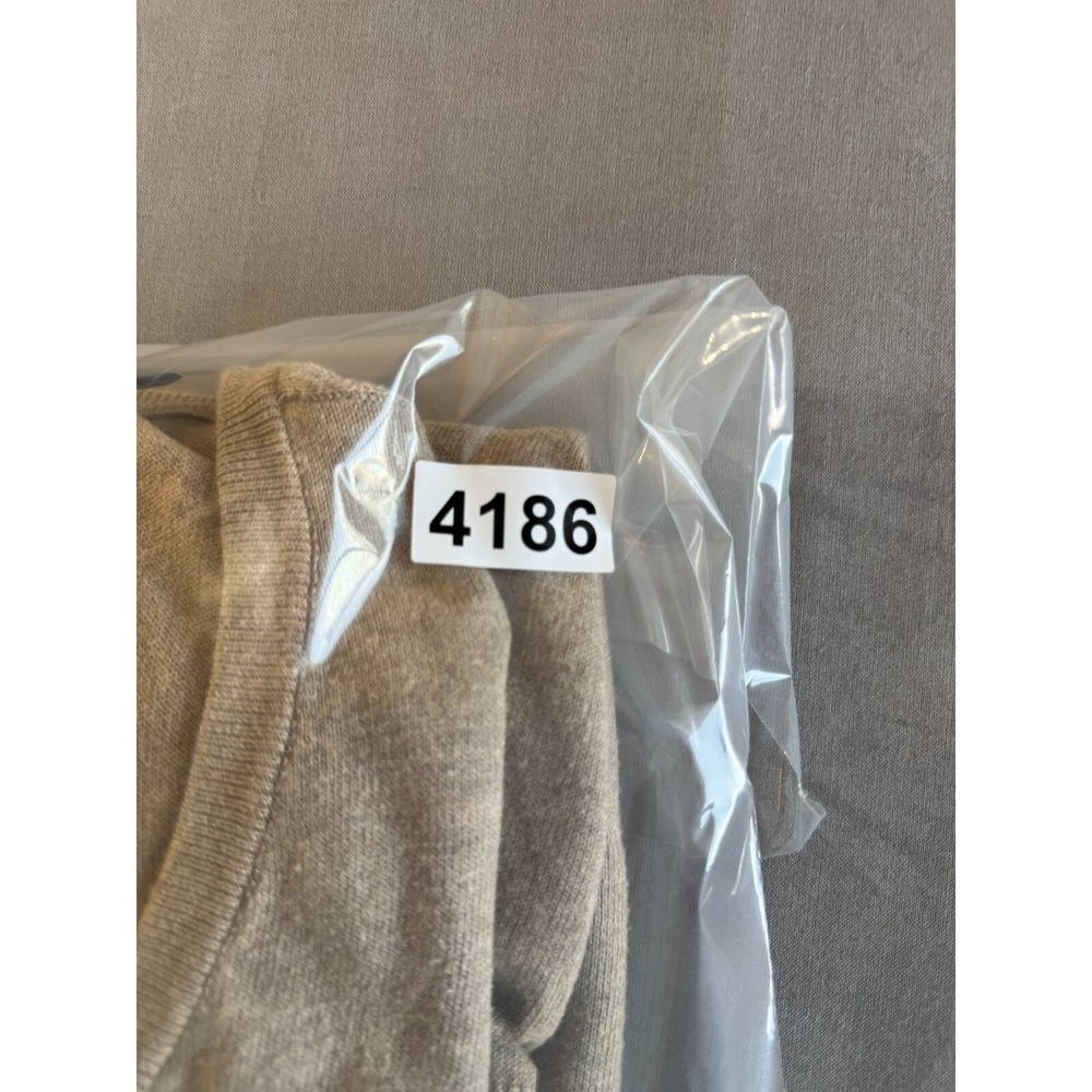 VTG Polo Ralph Lauren Sweater XL 100% PIMA COTTON Tan Pullover V Neck Pony Mens - Picture 9 of 9